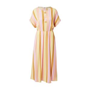 NÜMPH Košilové šaty 'CAMELLIA'  medová / bledě fialová / světle růžová / žlutá