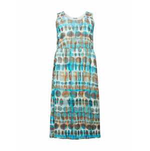 SAMOON Letní šaty tyrkysová / chladná modrá / světlemodrá / hořčicová