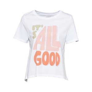 Rich & Royal Shirt 'It's All Good'  bílá / béžová / korálová / starorůžová