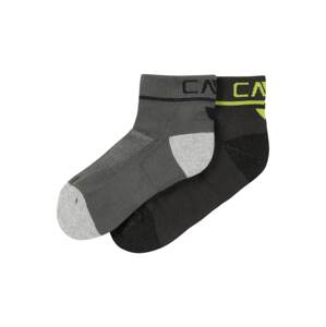 CMP Ponožky  antracitová / kámen / šedý melír / žlutá