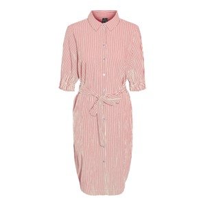 VERO MODA Košilové šaty 'ANNABELLE'  pink / bílá