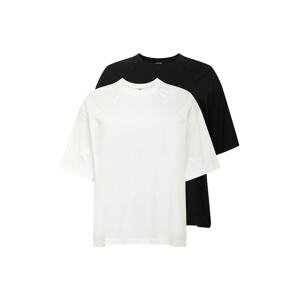 Urban Classics Curvy T-Shirt  bílá / černá