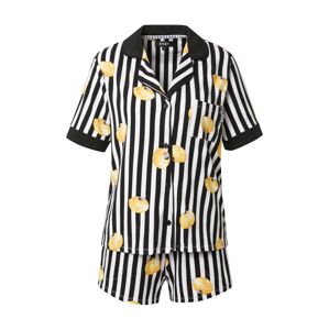 DKNY Pyžamo  bílá / černá / žlutá