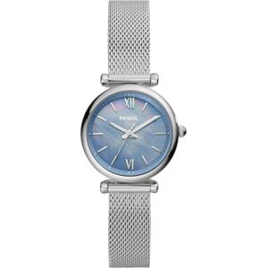 FOSSIL Analogové hodinky  stříbrná / kouřově modrá