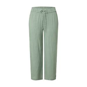 JDY Kalhoty  pastelově zelená / bílá
