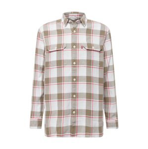 LEVI'S Košile 'JACKSON WORKER GREENS' khaki / pastelově červená / bílá
