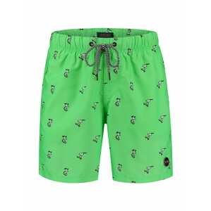 Shiwi Plavecké šortky 'Snoopy Happy Skater'  svítivě zelená / bílá / černá