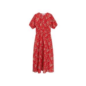 MANGO Letní šaty 'CALABASA'  červená / světle hnědá / bílá / mix barev