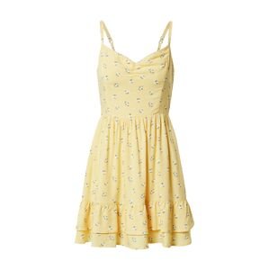 HOLLISTER Letní šaty  žlutá / bílá / olivová