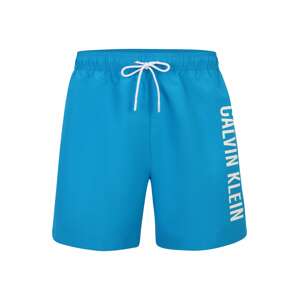 Calvin Klein Swimwear Plavecké šortky 'Intense Power'  aqua modrá / bílá