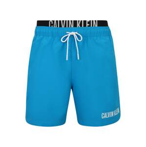 Calvin Klein Swimwear Plavecké šortky  bílá / černá / nebeská modř