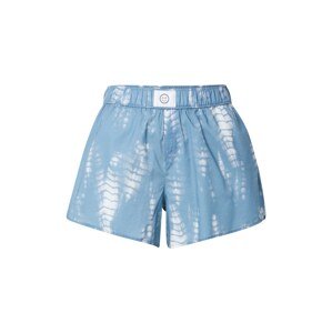 HOLLISTER Pyžamové kalhoty  kouřově modrá / bílá