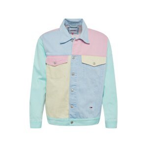 Tommy Jeans Přechodná bunda  kouřově modrá / mátová / světle žlutá / světle růžová