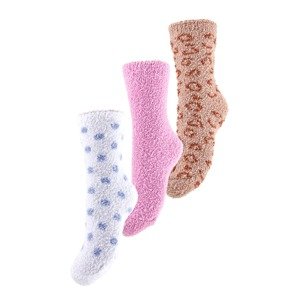 PIECES Ponožky 'Afili'  bílá / světle růžová / světle hnědá / kouřově modrá / rezavě hnědá