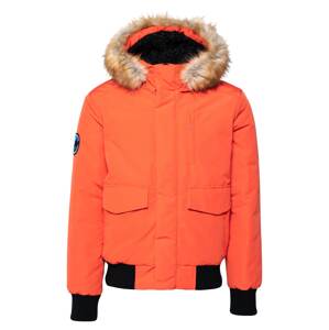 Superdry Zimní bunda 'EVEREST'  černá / svítivě oranžová