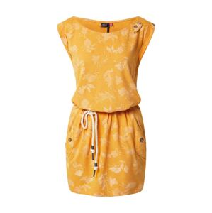 Ragwear Letní šaty 'TAG ROSE' zlatě žlutá / bílá