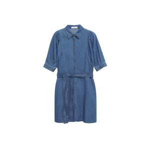 MANGO Košilové šaty 'Gaia-H' modrá džínovina