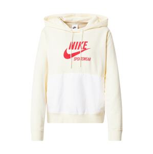Nike Sportswear Mikina  světle červená / bílá / pastelově žlutá