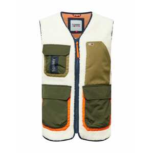 Tommy Jeans Vesta  námořnická modř / khaki / svítivě oranžová / bílá