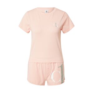 Calvin Klein Underwear Pyžamo  světle růžová / bílá / khaki