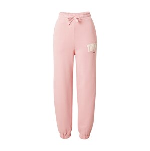 Tommy Jeans Kalhoty 'ABO'  světle růžová / bílá