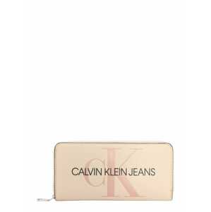 Calvin Klein Jeans Peněženka  světle béžová / černá / světle růžová