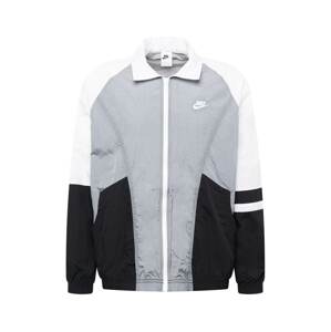 Nike Sportswear Přechodná bunda  šedá / černá / bílá