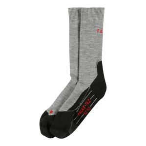 FALKE Sportovní ponožky  šedý melír / černá / červená