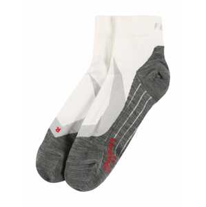 FALKE Sportovní ponožky  bílá / tmavě šedá / šedá / červená