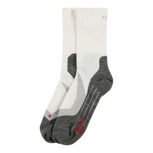 FALKE Sportovní ponožky  bílá / šedý melír / červená