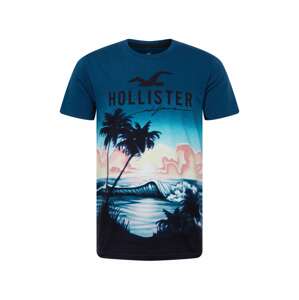 HOLLISTER Tričko  námořnická modř / korálová / tmavě modrá