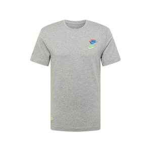 Nike Sportswear Tričko  šedý melír / oranžová / nebeská modř / světle zelená