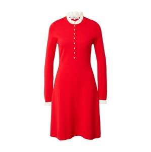 Derhy Úpletové šaty 'QUIMPER'  červená / bílá