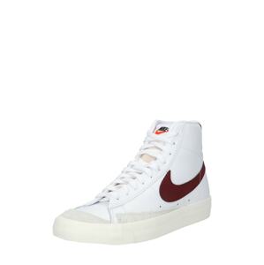 Nike Sportswear Kotníkové tenisky 'Blazer 77'  bílá / vínově červená