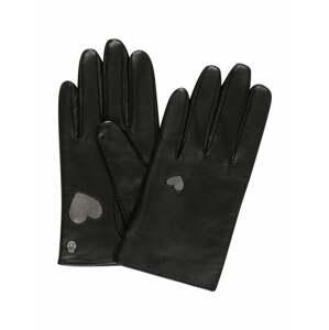 Roeckl Prstové rukavice 'Tuileries Touch'  černá / stříbrná