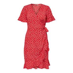 ONLY Letní šaty 'Olivia' červená / bílá