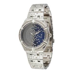 GUESS Analogové hodinky  stříbrná / modrá