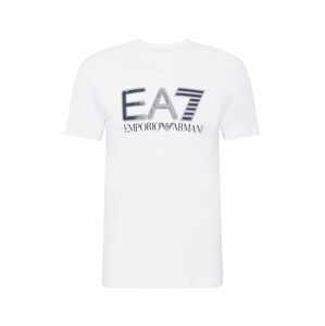 EA7 Emporio Armani Tričko  bílá / noční modrá