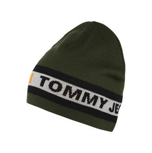 Tommy Jeans Čepice  olivová / oranžová / černá / bílá