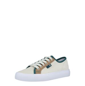 DC Shoes Tenisky 'MANUAL'  bílá / karamelová / trávově zelená