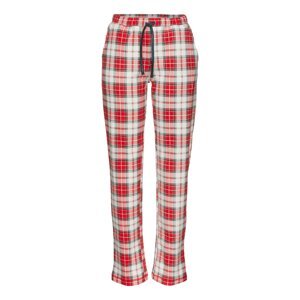 LASCANA Pyžamové kalhoty červená / bílá