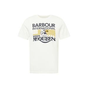 Barbour International T-Shirt  bílá / noční modrá / kari