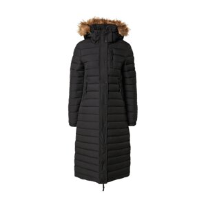 Superdry Zimní kabát  černá / hnědá