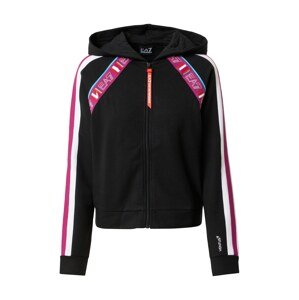 EA7 Emporio Armani Sportsweatjacke  černá / pink / světlemodrá / oranžová / bílá