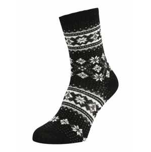 FALKE Ponožky 'Winter Holiday'  černá / bílá / tmavě šedá