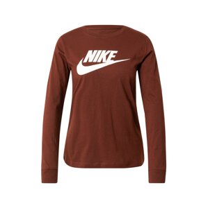 Nike Sportswear Tričko  rezavě hnědá / bílá