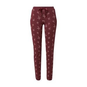 SCHIESSER Pyžamové kalhoty ' Mix+Relax '  vínově červená / světle růžová / červená