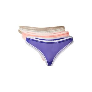 Calvin Klein Underwear Tanga  béžová / modrá / růžová / bílá