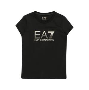 EA7 Emporio Armani Tričko  černá / stříbrná