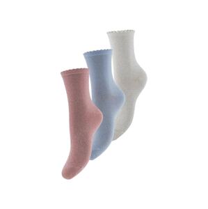 PIECES Ponožky 'Ebby'  kouřově modrá / světle šedá / pastelově červená